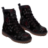 Thornveil Rose Vegan Leather Boots - View 1