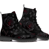 Thornveil Rose Vegan Leather Boots - View 2