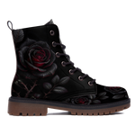 Thornveil Rose Vegan Leather Boots - View 4