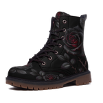 Thornveil Rose Vegan Leather Boots - View 5