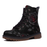 Thornveil Rose Vegan Leather Boots - View 5