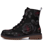 Thornveil Rose Vegan Leather Boots - View 6