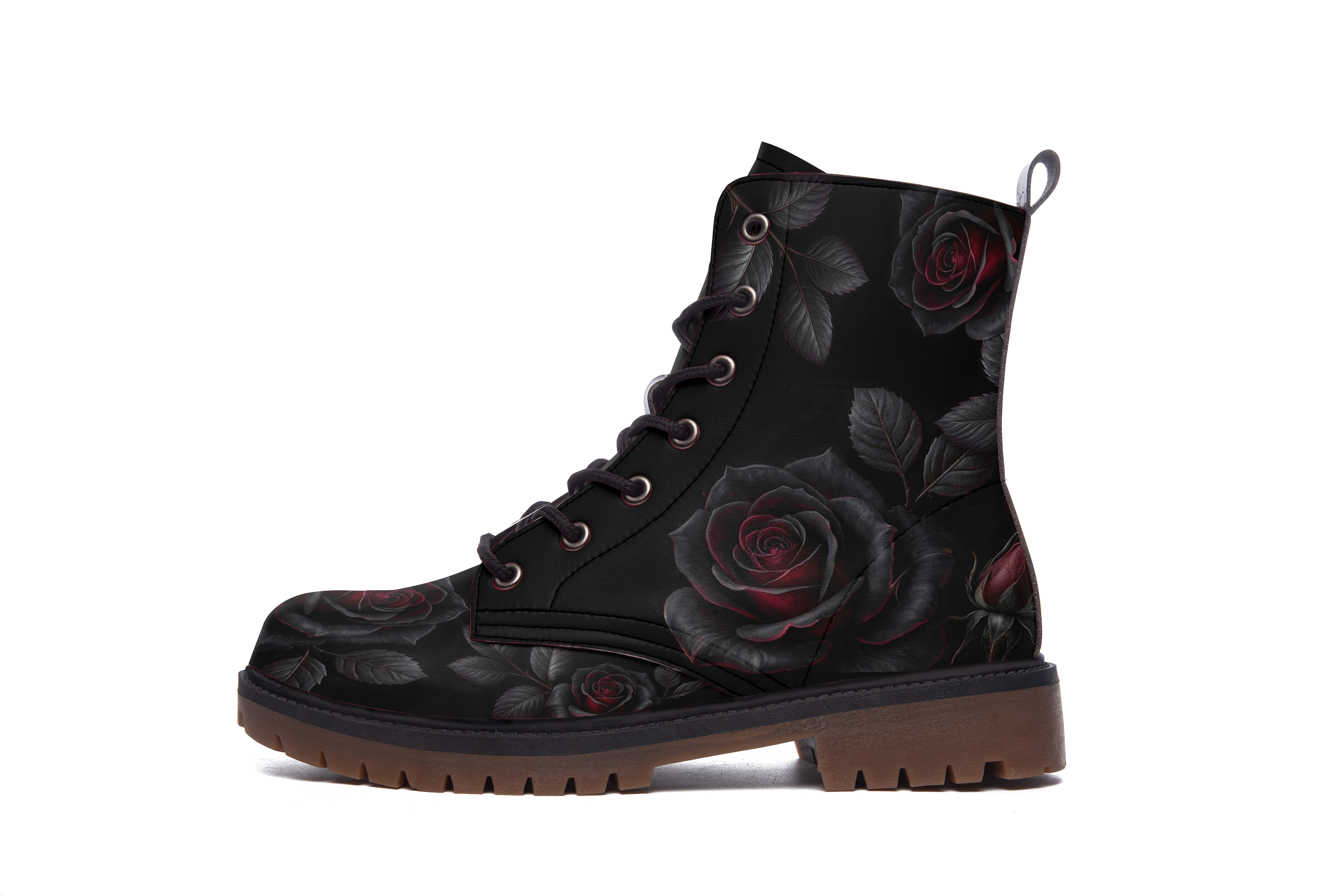 Thornveil Rose Vegan Leather Boots - View 6