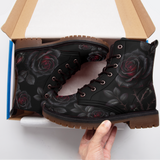 Thornveil Rose Vegan Leather Boots - View 7