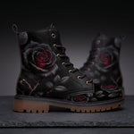 Thornveil Rose boots dramatic studio close-up rose detail