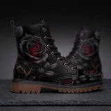 Thornveil Rose boots dramatic studio close-up rose detail