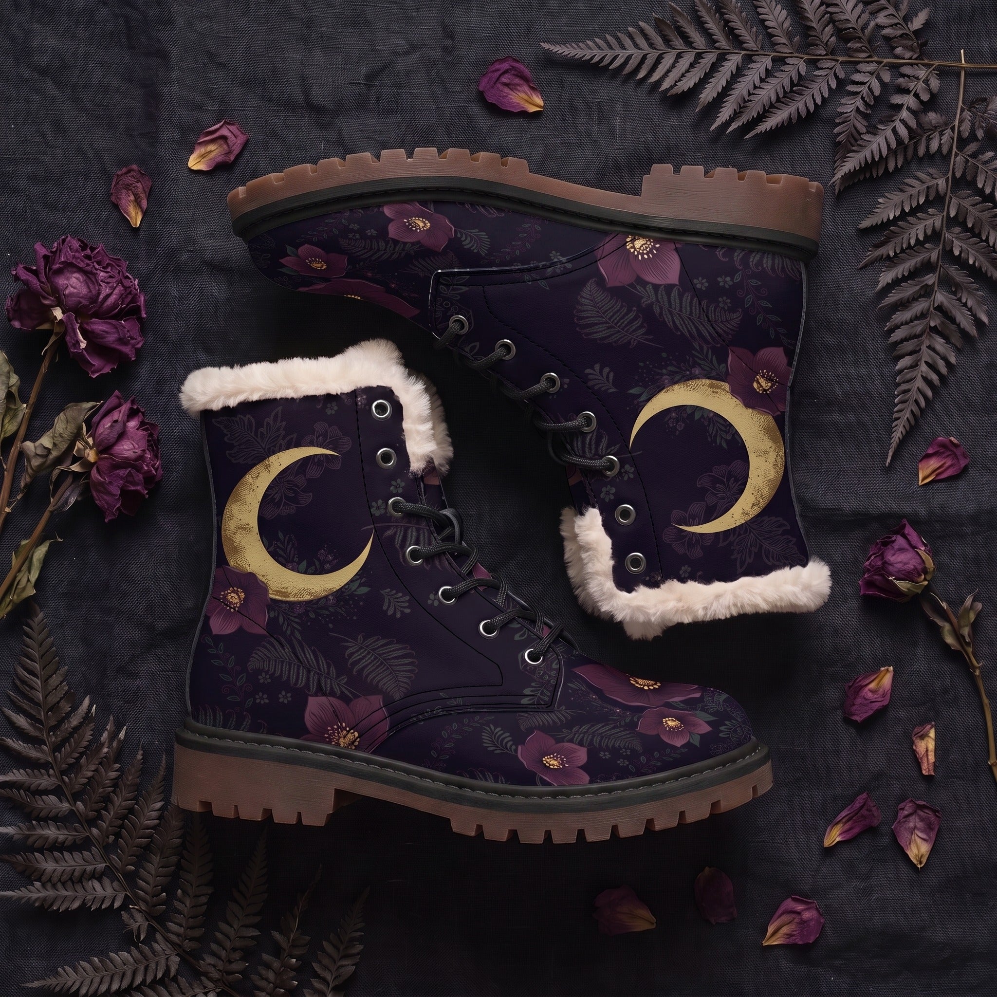 Vespertine Winter Boots - flat decor