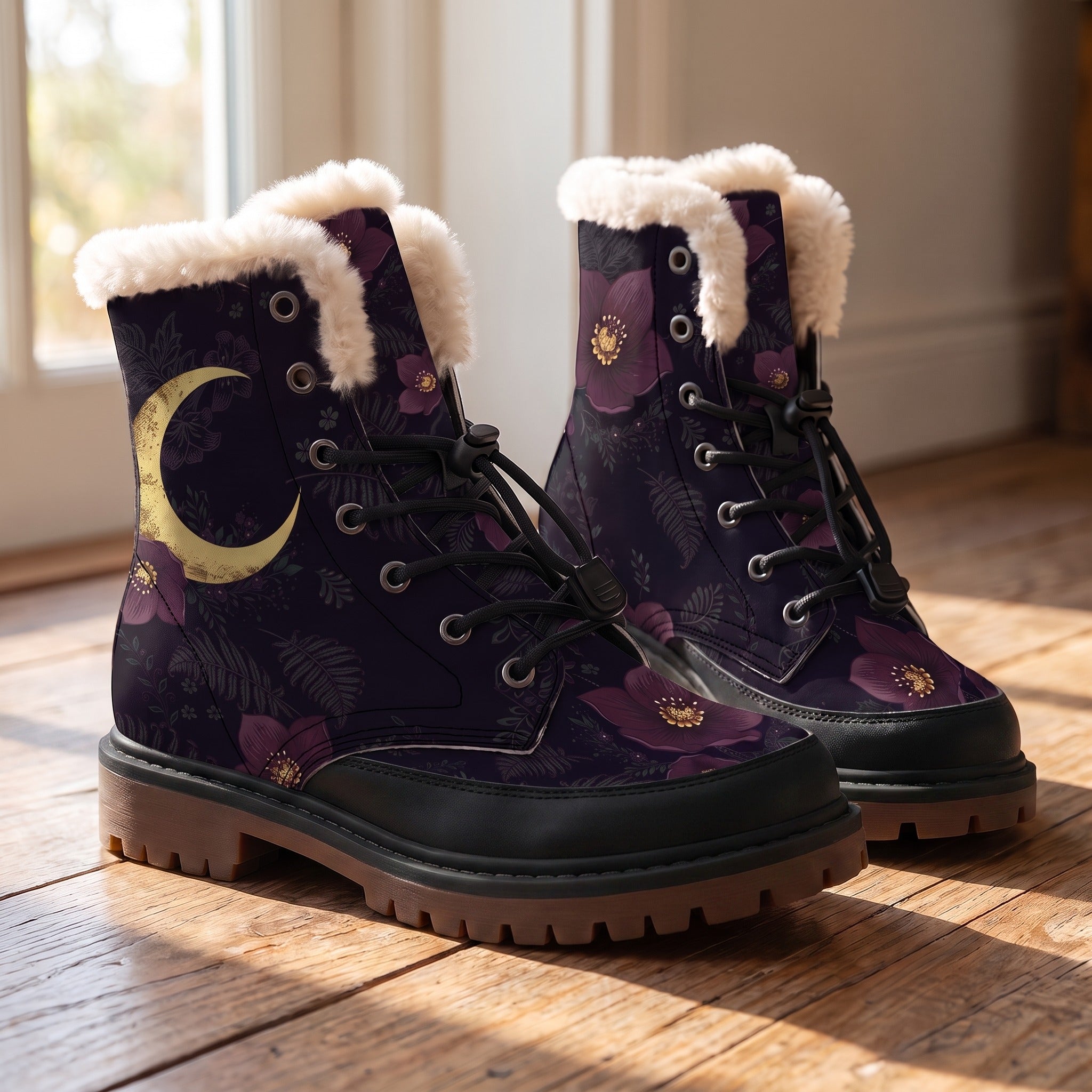 Vespertine Winter Boots - wood floor